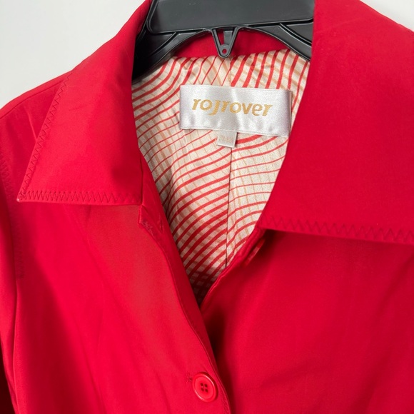 Bright Red Trench Coat - Picture 9 of 10